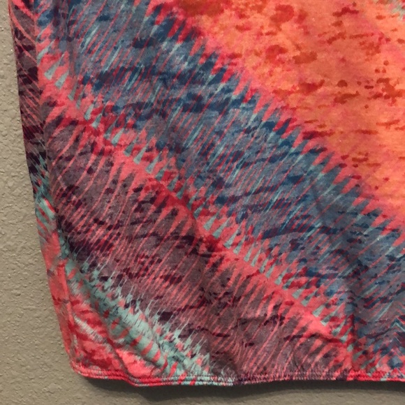 Prana flora top Women's XS Organic cotton short sleeve blouse tie dye shirt EUC - Picture 2 of 11